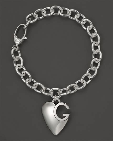 gucci bracelet heart silver